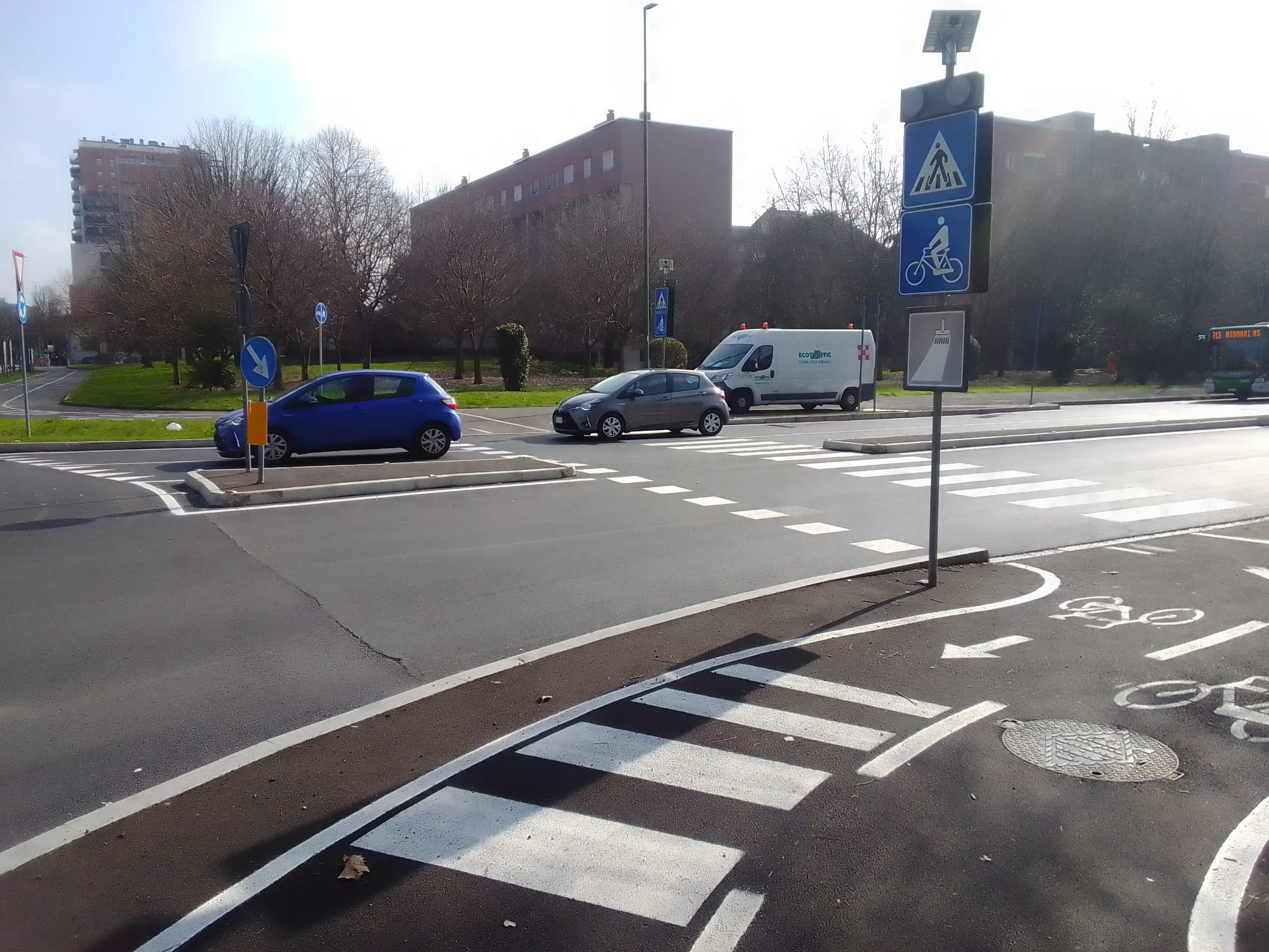 immagine di galleria 'Bicipolitana: la ciclabile di collegamento con il polo universitario di via Adamello'