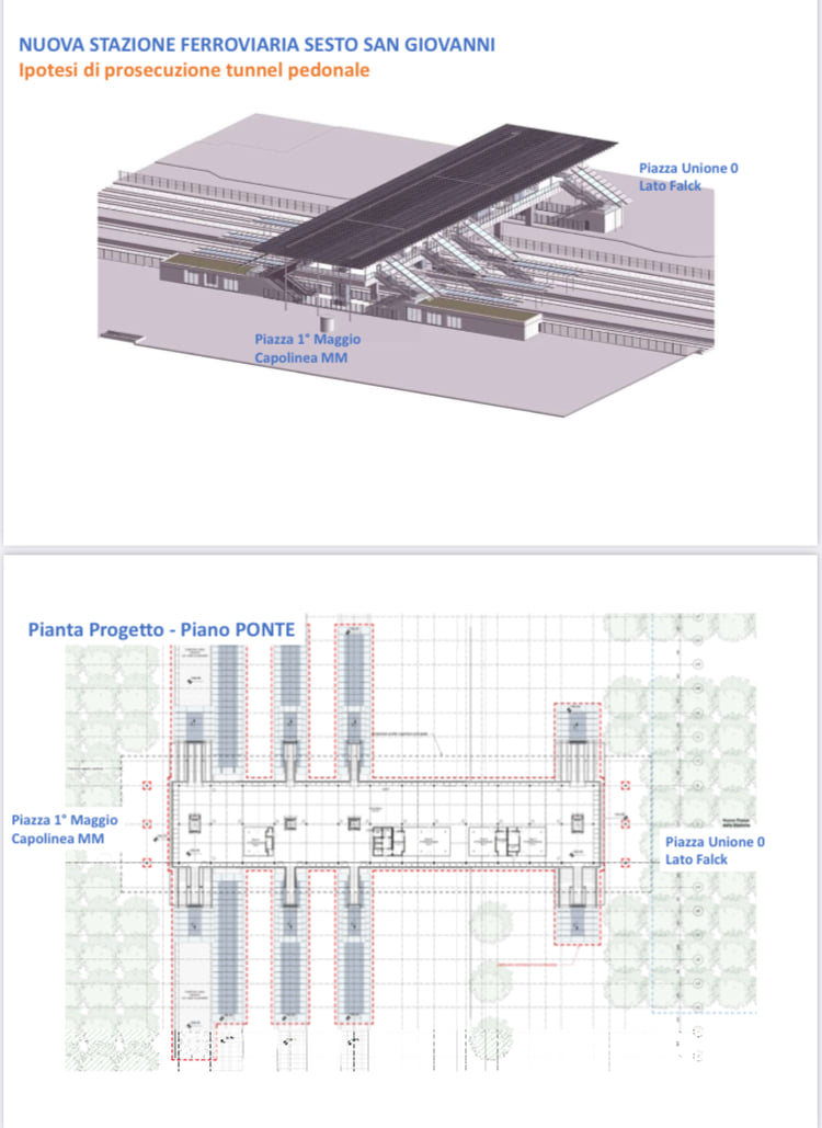 immagine di galleria 'Stazione a ponte e piazza I° Maggio'