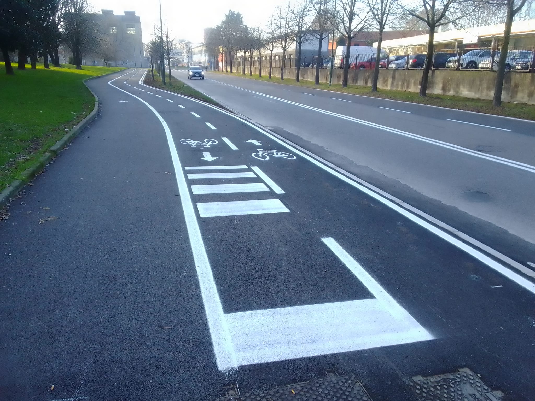 immagine di galleria 'Bicipolitana: la ciclabile di collegamento con il polo universitario di via Adamello'